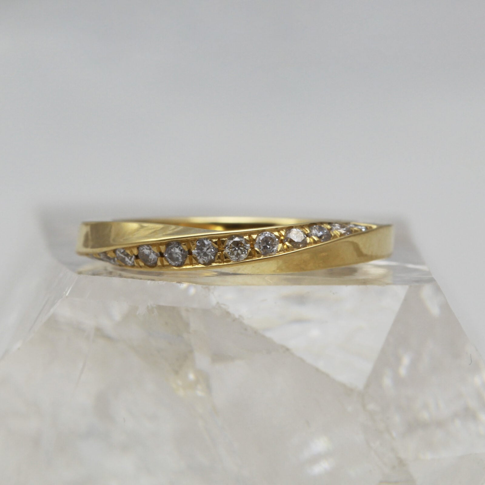 Handmade 18ct Gold Diamond Wedding Ring