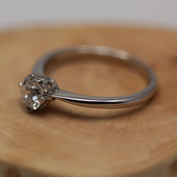 The Glenkin: Handmade 950 Platinum Tulip Setting Solitaire Engagement Ring