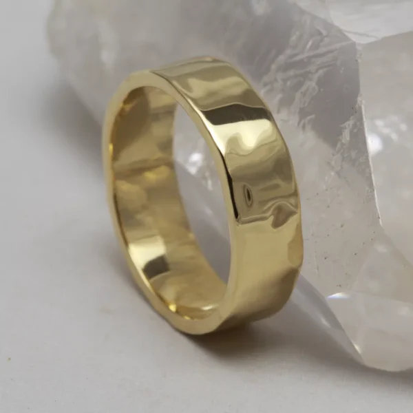 The Orchy: Ethical 14ct Gold Wedding Ring with Antique Mirror finish