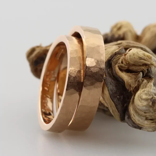The Cavanacaws: Ethical 14ct Rose Gold Matching Wedding Ring Set