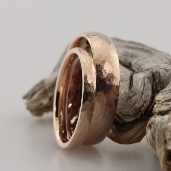 The Barrs: Eco 18ct Rose Gold Matching Wedding Rings