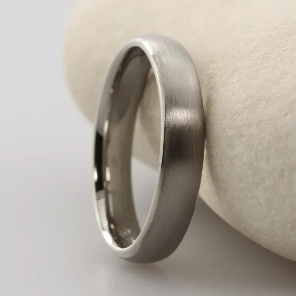 The Newlands: Handmade 950 Platinum Wedding Ring with Matt finish