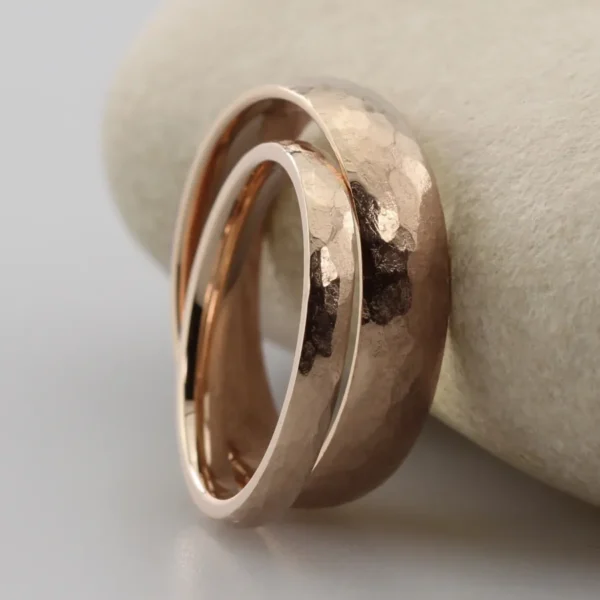 The Barrs: Eco 18ct Rose Gold Matching Wedding Rings