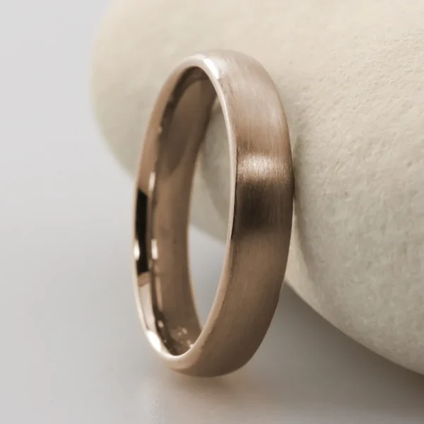 The Newlands: Handmade 18ct Rose Gold Wedding Ring with Matt finish