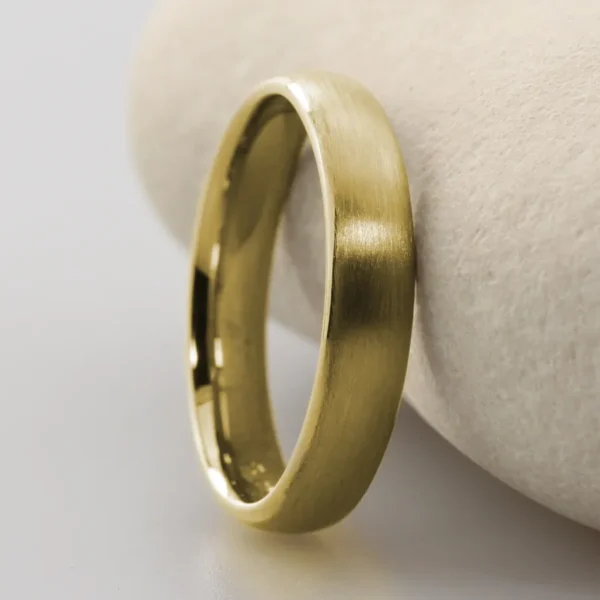 The Newlands: Handmade 18ct Yellow Gold Wedding Ring with Matt finish