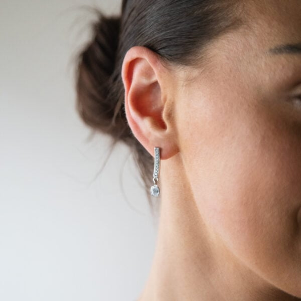 The Cairngorms Diamond or Moissanite Drop Earrings 1.2 ctw: 950 Platinum