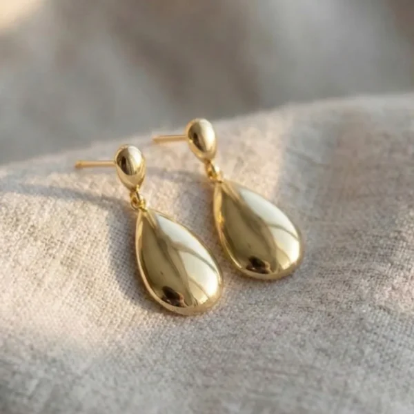 The Snowdonia Medium Drop Earrings: 18ct Yellow Gold