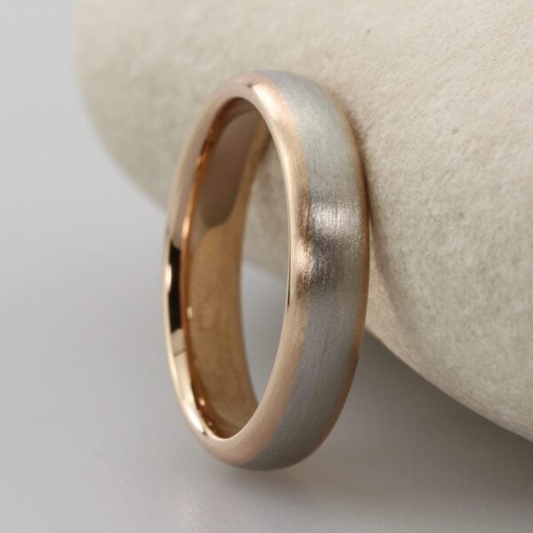 The Ardle: Recycled 18ct Rose Gold and 950 Platinum Mixed Metal Wedding Ring