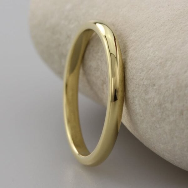 The Wanlock:  Recycled 18ct Yellow Gold Wedding Ring with Polished finish