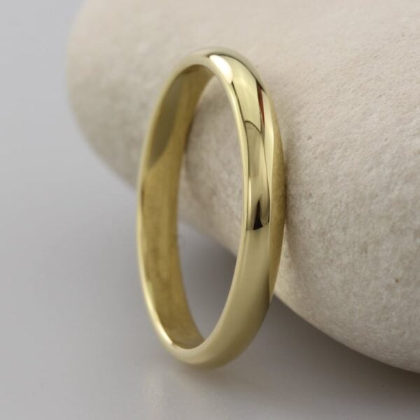 The Wanlock:  Recycled 18ct Yellow Gold Wedding Ring with Polished finish