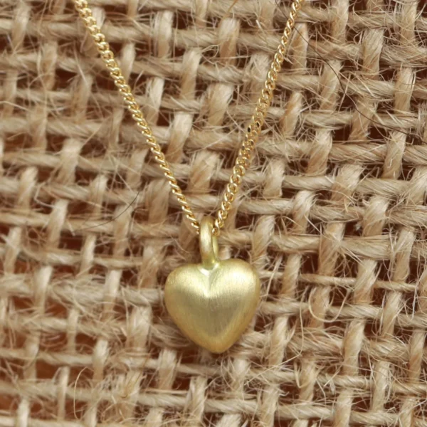 Handmade 18ct Yellow Gold Bubble Heart Pendant